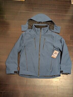 Men's Tec One Blue Softshell Ski Jacket Size L